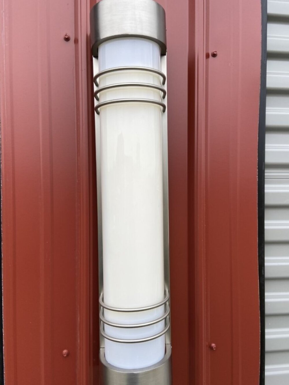 Ashley Lighting Nickel Sconce 26" x 5" Fluorescent Art Deco Bar Light (new)